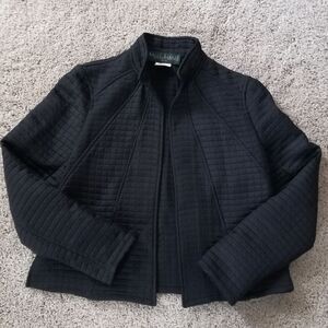 harve benard Quilted black Moto jacket Size 4P 4 Petite